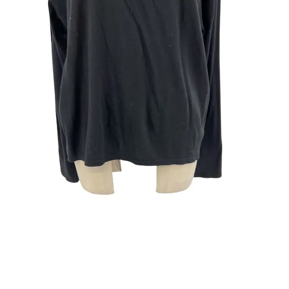 Electric & Rose Black Long Sleeve Cotton Crew Neck Tee Shirt Size Medium - Picture 4 of 9